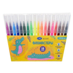 Фломастеры Basir, серия "Крокодил", разноцветные, набор 18 шт