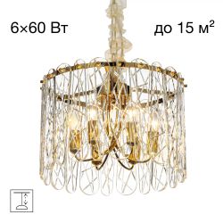 Citilux TALLA CL318262 Люстра хрустальная подвесная Золото