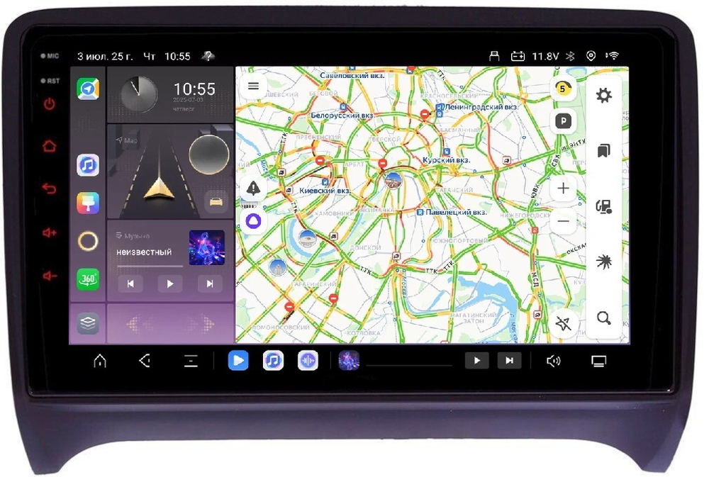 Магнитола для AUDI TT 2006-2014 (8J) - Carmedia OL-9101 QLed, Android 13, TS20, CarPlay, SIM-слот