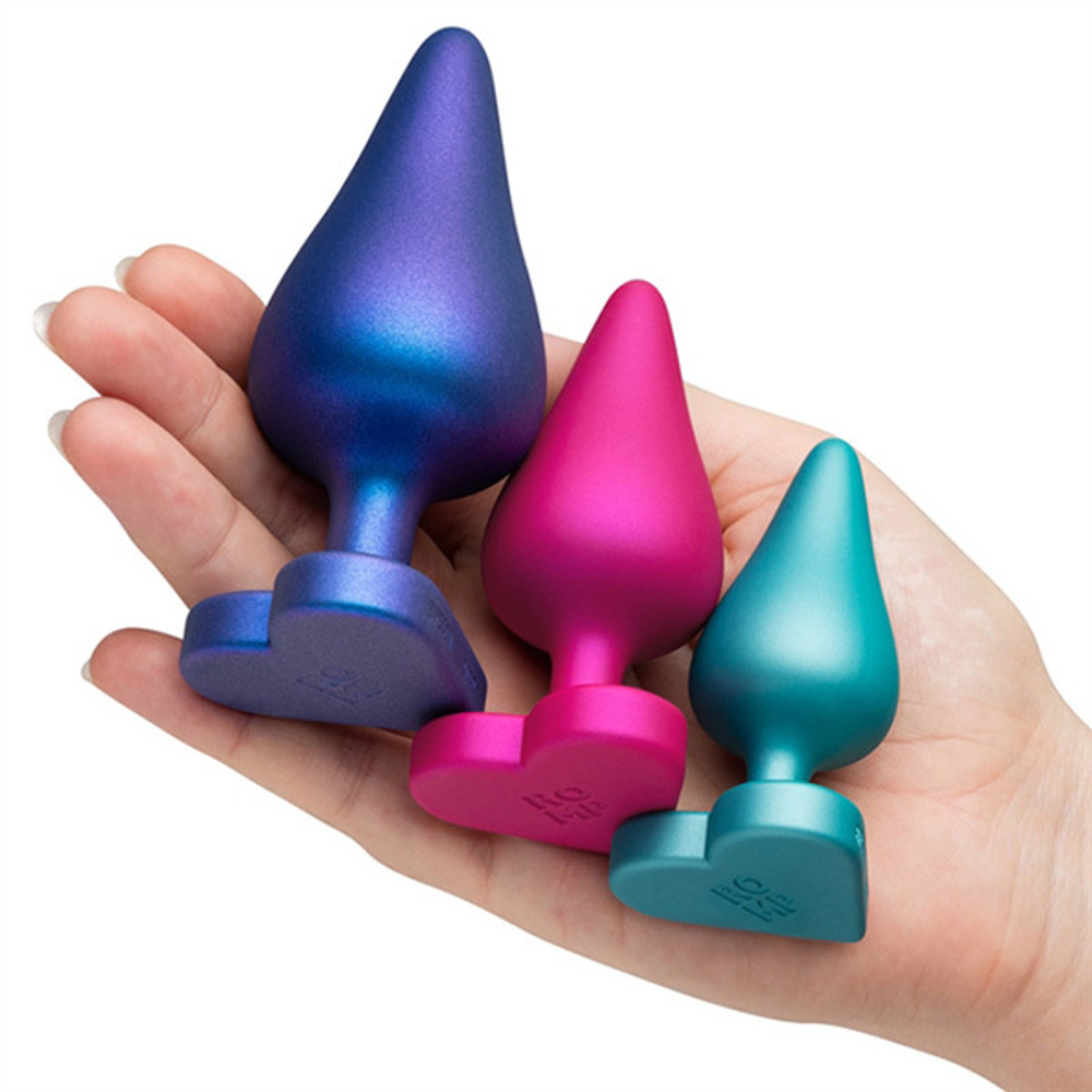 Набор из 3х анальных силиконовых пробок 10,6см, 8,8см, 7,4см Romp Luster RP281SGZ