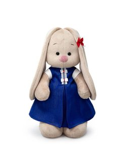 Мягкая игрушка Зайка Ми в синем платье 25 см
