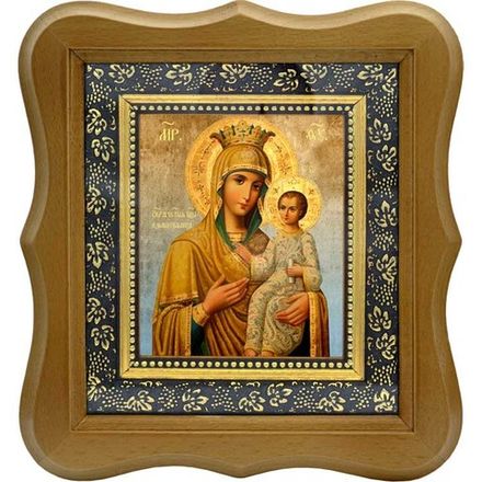 Избавительница. Икона Богородицы на льняном холсте.