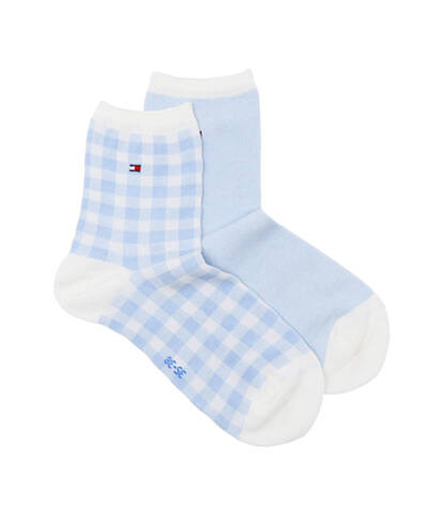 Носки 2 пары BIRDSEYE GINGHAM Tommy Hilfiger - голубой(701227305)