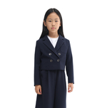 Укороченный двубортный жакет Dark blue