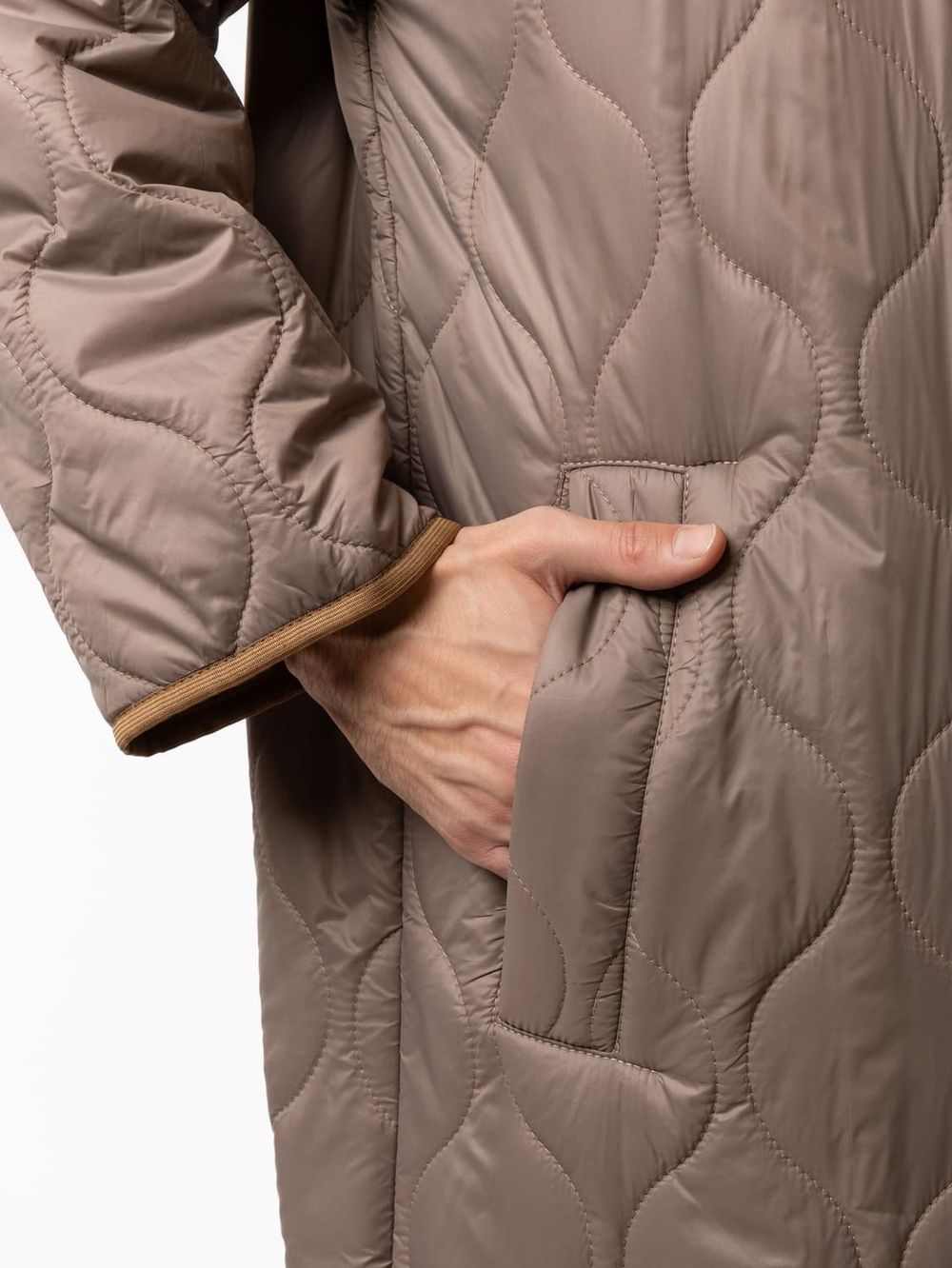 Куртка Dryg стежка длинная песочная