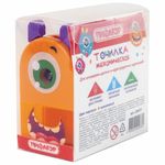 Точилка механическая ПИФАГОР "Монстрик", корпус оранжевый, для чернографитных и цветных карандашей, 228477