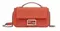 Сумка Fendi Baguette из ткани с логотипом Ff красный
