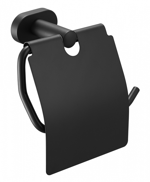 5109-C Держатель для туалетной бумаги с крышкой  (ЧЕРНЫЙ) ViEiR  (40/1шт)