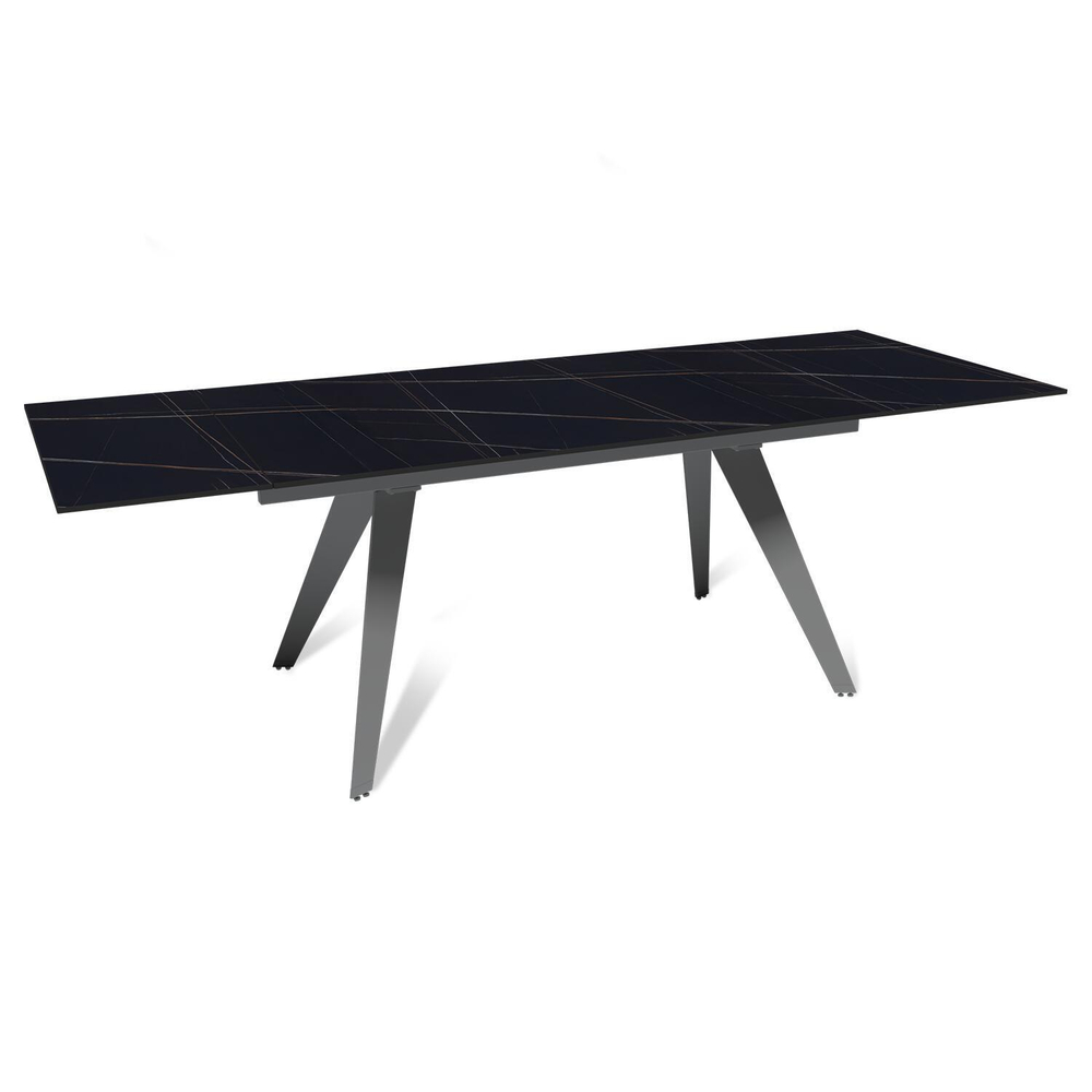 Стол раскладной Rhein (160+40+40), керамика матовая Black gold