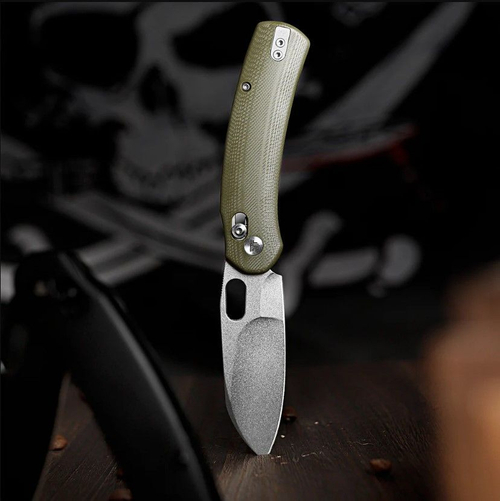 Складной туристический нож TRIVISA Lamb-03G клинок N690 рукоять G10 (зеленый)