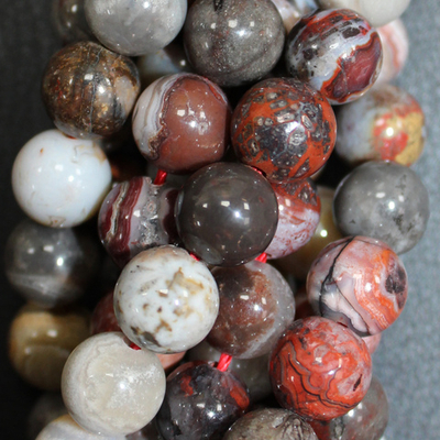 Агат мексиканский бусины 6мм 8мм