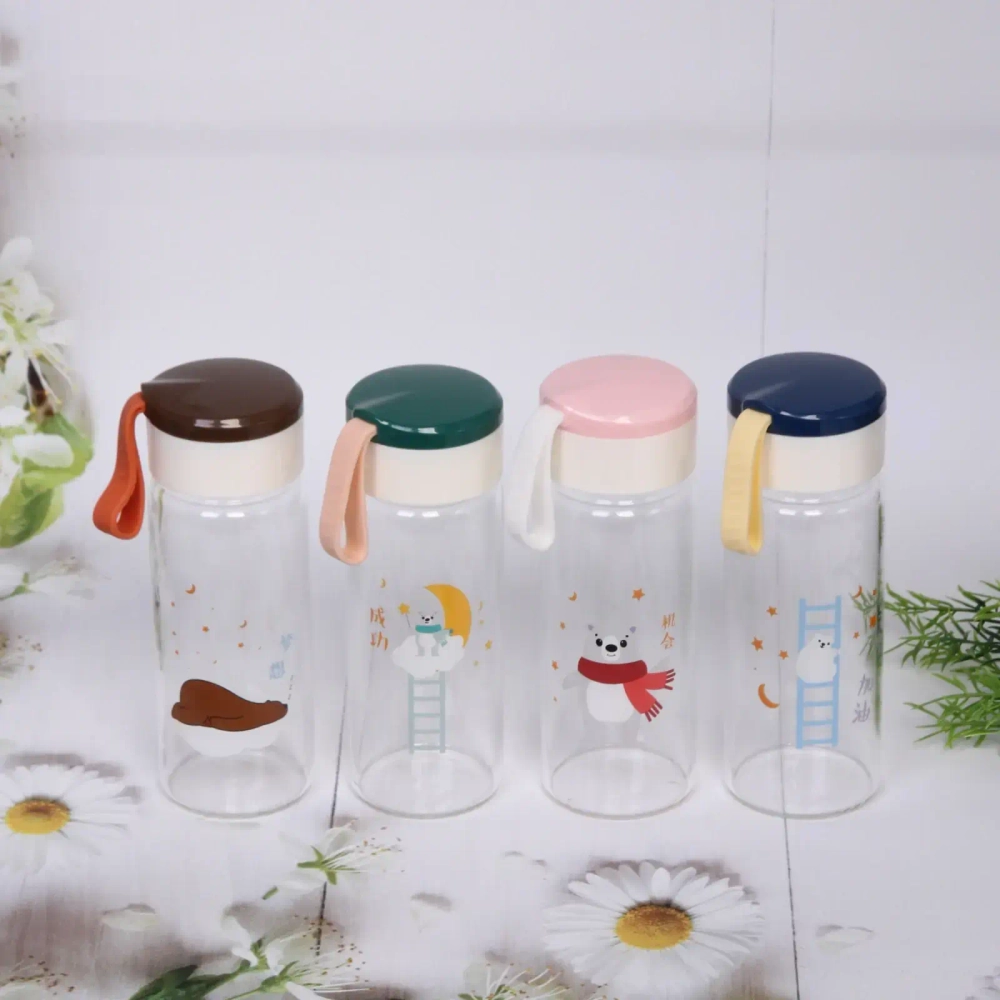 Бутылка питьевая стеклянная 320мл «Полярный Мишка»