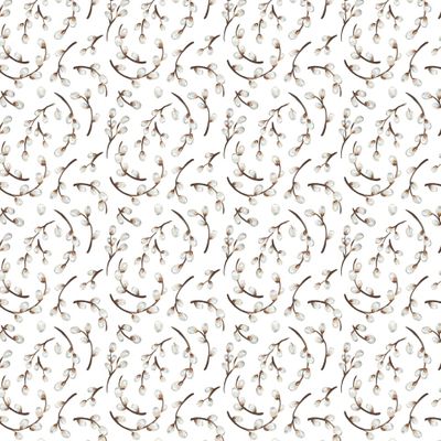 Верба. Пасхальный праздничный паттерн