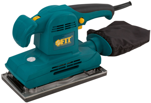 Шлифмашина вибрационная 280 Вт, 6000-10000 об/мин, 115x230 мм, мет. опора, зажим, рез. накл., коробка 80561