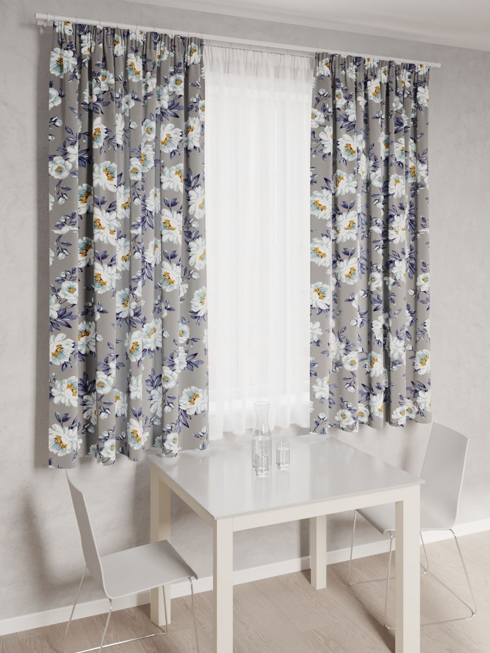 Штора из рогожки Сказка "Пиония3" 145х180 см 1 шт