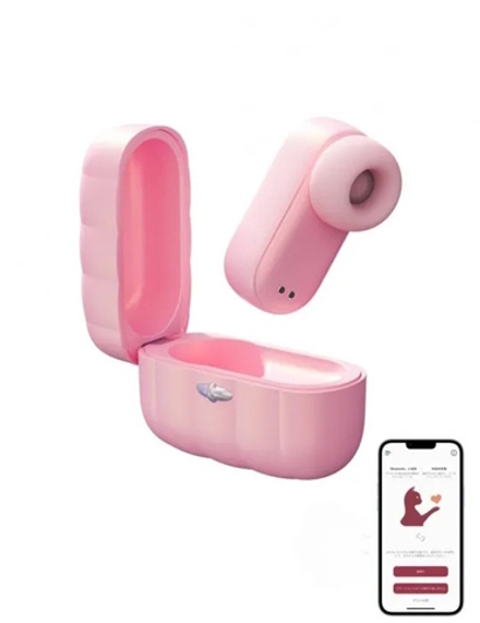 Вакуумный стимулятор BeYourLover Alggie Earphone в виде наушника с управлением через приложение