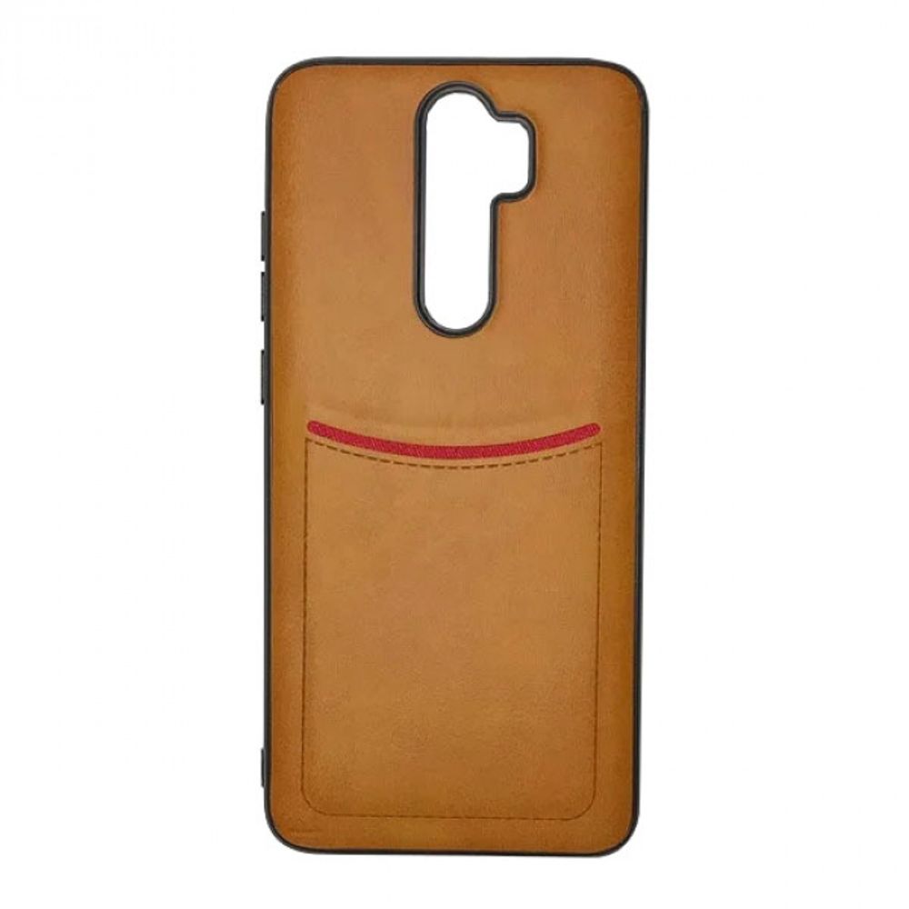 Чехол ILEVEL с кармашком для Xiaomi Redmi NOTE 8 Pro коричневый