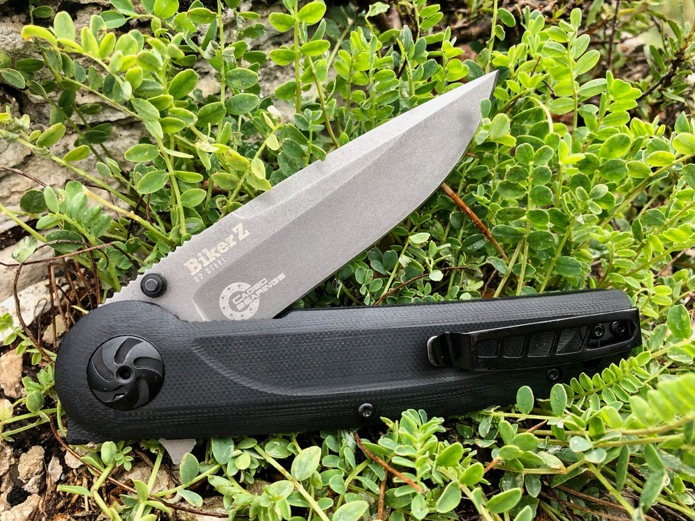 Складной нож Biker Z M390 Black G10 StoneWash