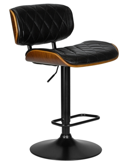 Стул барный DOBRIN MORGAN, цвет черный глянец PU ABD 002