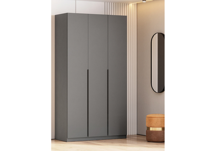Шкаф Woodville Даиго трехстворчатый графит серый