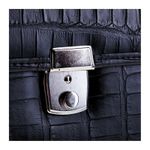 Портфель Спейс 2отд, Palermo, кожзам, металлический замок, с ремнем, черный