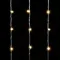 Светодиодный занавес с колпачком 1*6 м., 600 теплых белых LED ламп, прозрачный провод ПВХ, IP65, LTC (PCL601CAP-10-2WW)