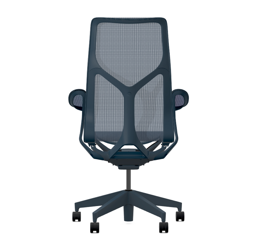 Кресло Herman Miller Cosm, высокая спинка, цвет Nightfall, подлокотники «лепестки» (Leaf)