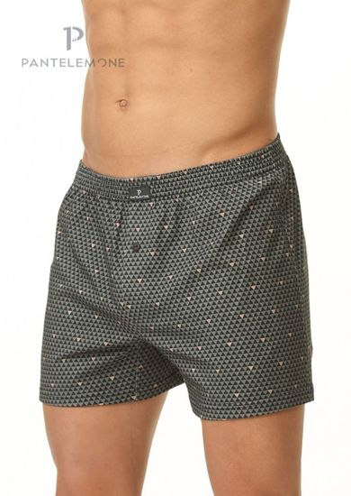 Трусы мужские семейные для больших мужчин Pantelemone PMBB-412, треугольники серо-зеленые