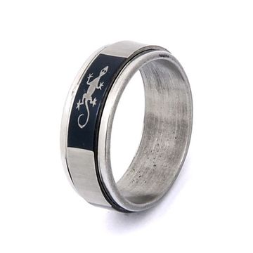 Кольцо стальное (120) "Ящерица"