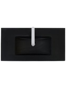 Раковина врезная (матовая черная) WeltWasser WW  DEILBACH 7506-100 MT- BL 1010х470х180