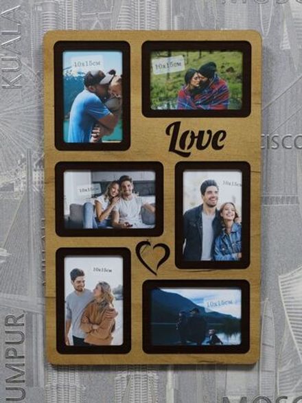 Фоторамка "LOVE" на 6 фото 10х15см