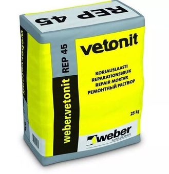Цементная смесь Weber Vetonit Rep 45 25 кг для ремонта бетонных конструкций