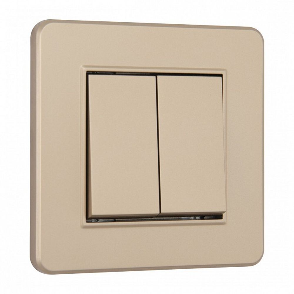 Выключатель двухклавишный Arte Milano SET16-1 SET16-1-30-2 shampan