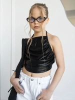 Летний топ для девочки на завязках