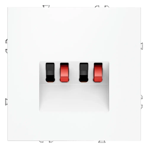 Розетка акустическая встраиваемая VOLTUM S70 4-местная, (белый матовый)