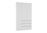 Шкаф для одежды распашной с полками Белый, 160х50х210 см Мори ДСВ Мебель