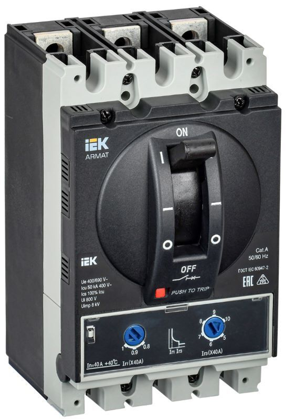 Автоматический выключатель в литом корпусе IEK AR-MCCB-3A-050-0040A-ATUC