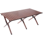 Стол кемпинговый складной DC-5003, 114*59*43 см, цвет: орех, каркас алюминий, ТуристМастер