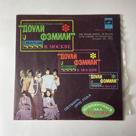 Винтажная виниловая пластинка LP Доули Фэмили The Dooleys Доули Фэмили в Москве (СССР 1976)