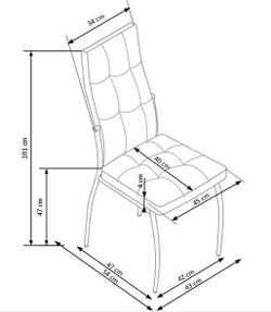 Стул HALMAR K209 серый/хром