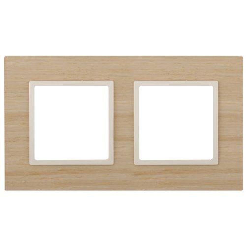 Рамка 2-м 14-5302-11 дерево Elegance клен+сл. кость ЭРА Б0034576