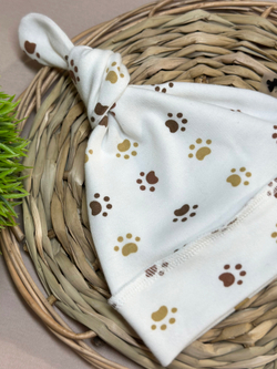 Шапочка Узелок Разноцветные Следы RinaAmari