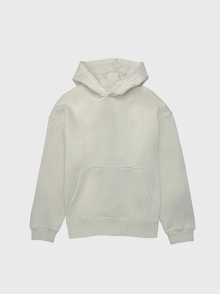 Худи Calvin Klein Relaxed Fit Archive Logo Fleece Bone White