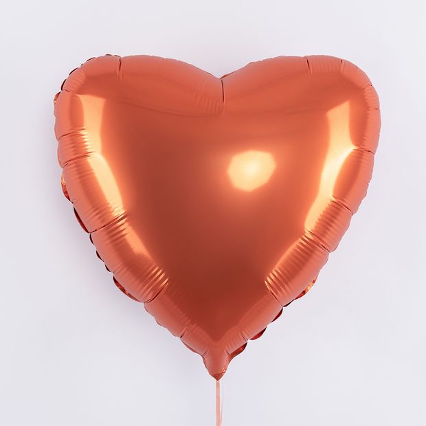 F Шар 18''/46 см, Сердце Оранжевый сатин (БГ-15)