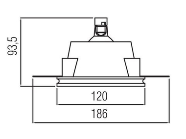 Светильник встраиваемый гипсовый под сменную лампу