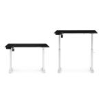 Компьютерный стол Woodville Маркос с механизмом подъема 120х75х75 черная шагрень, белый, ножки белые