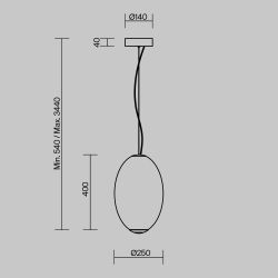 Светильник подвесной светодиодный Maytoni   MOD397PL-L19CH3K