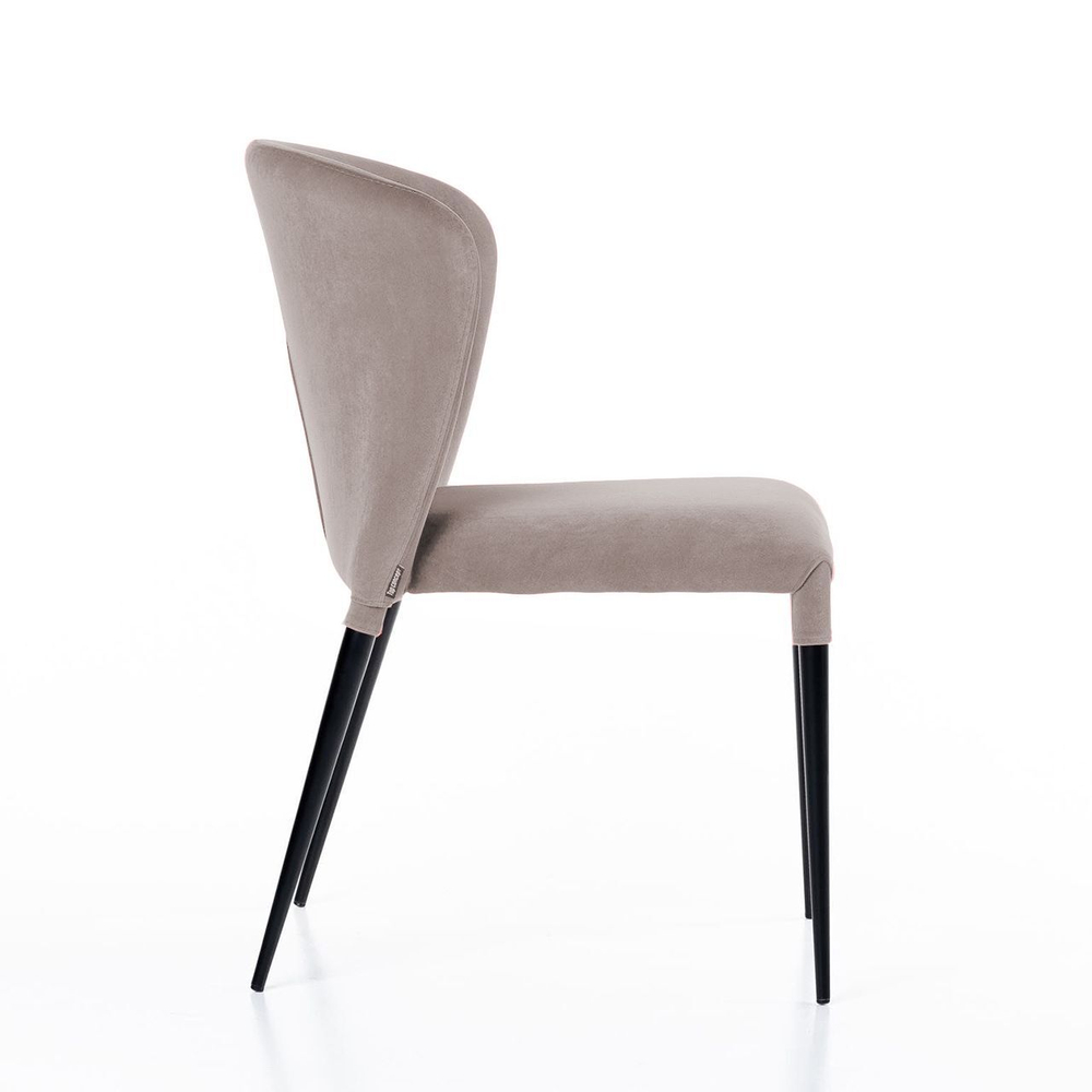 Стул Albert (Альберт), бархат пепельно-бежевый 25