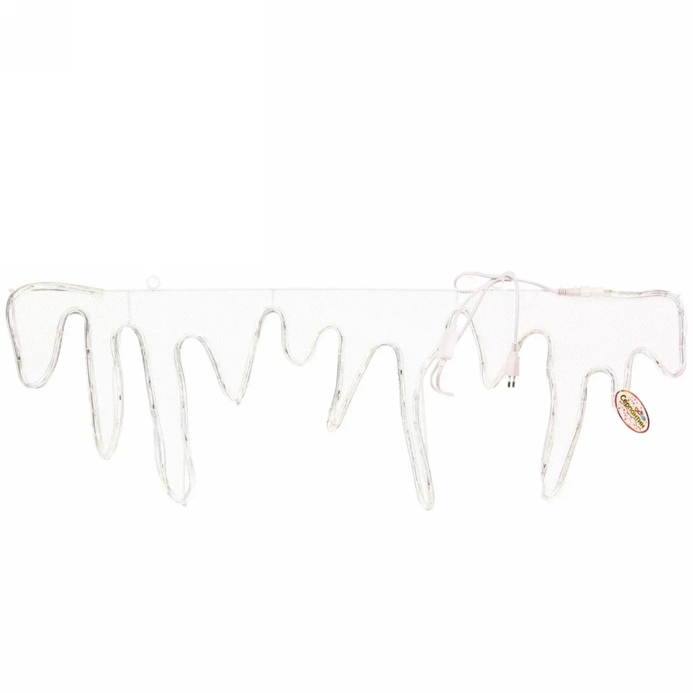 Фигура светодиодная «Сосульки» 98*32 см, дюралайт, Белый