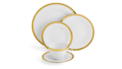 Сервиз чайно-столовый 5 предметов на 1 персону Michael Aram Золотой кант